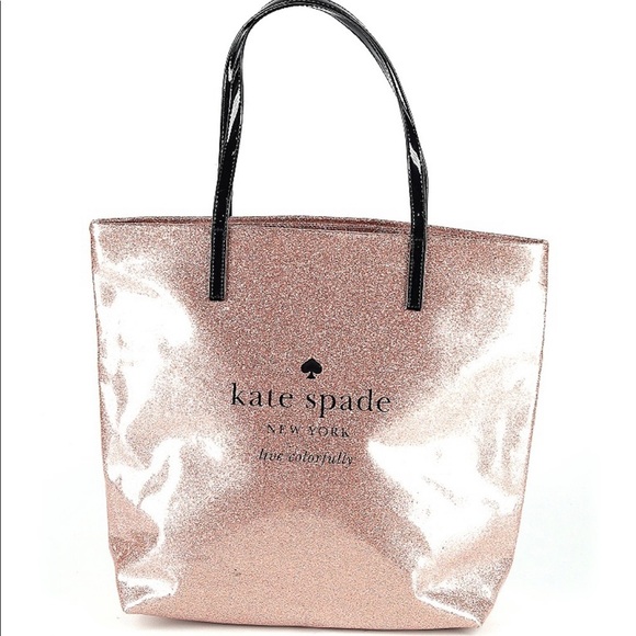 kate spade Handbags - Kate Spade Holiday Drive Bon Shopper Tote pink Sparkle Purse